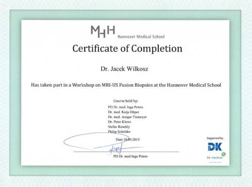 Certificate Hannover